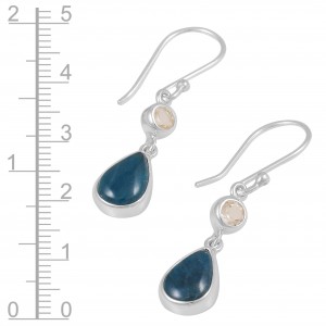 Apatite & Clear Quartz Earrings