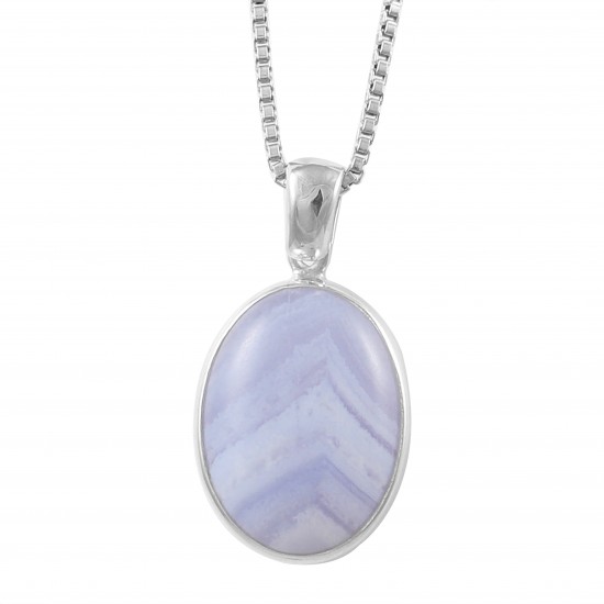 Blue Lace Agate Pendant