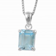 Blue Topaz Pendant