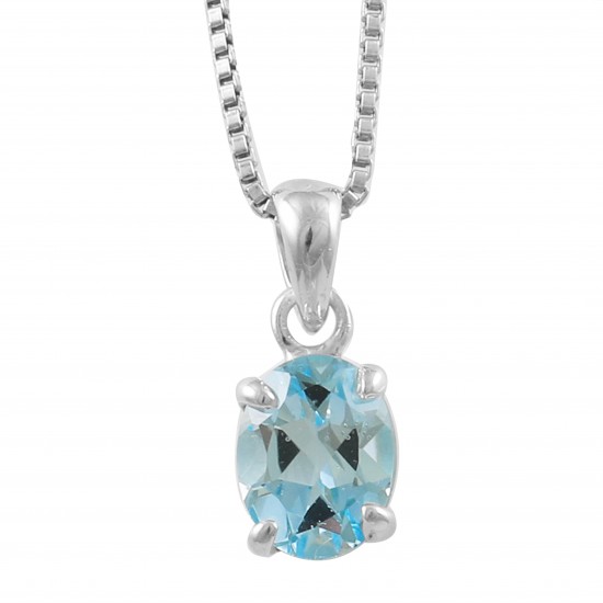 Blue Topaz Pendant