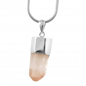 Pink Lemurian Crystal Pendant