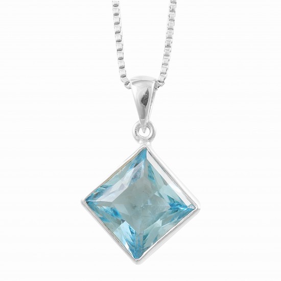 Blue Topaz Pendant