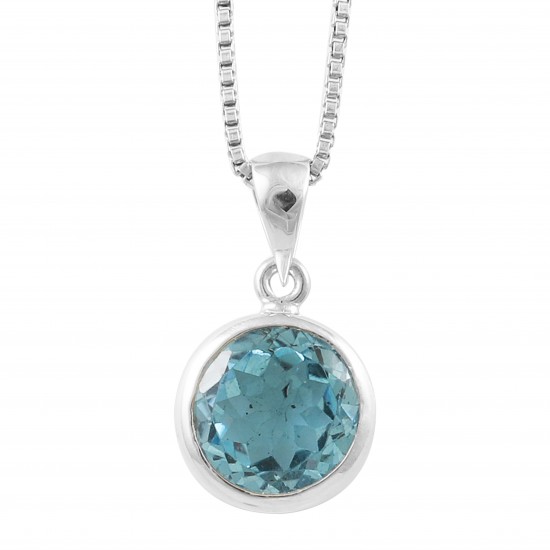 Blue Topaz Pendant