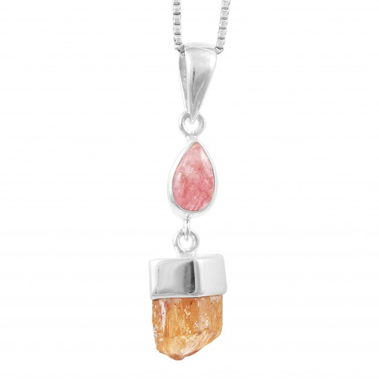 Imperial Topaz & Tourmaline Pendant