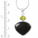 Black Onyx & Peridot Pendant