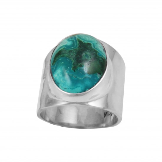 Chrysocolla & Malachite Ring