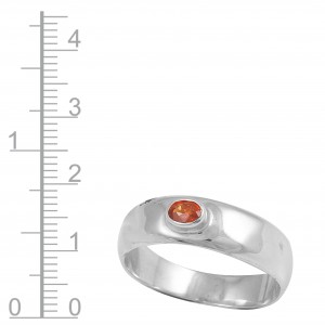 Orange Sapphire Ring