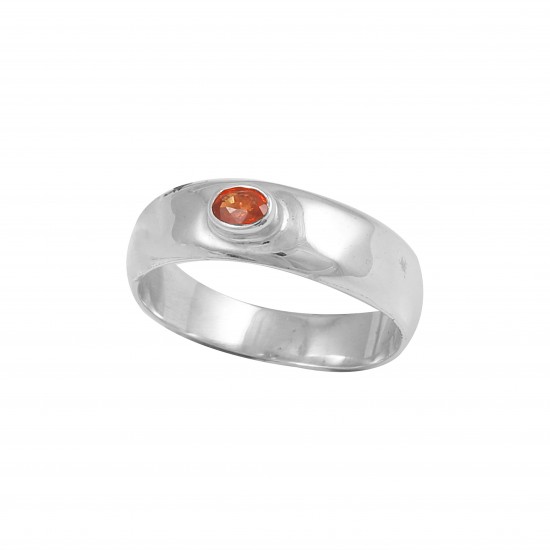 Orange Sapphire Ring