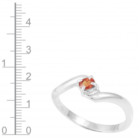 Orange Sapphire Ring