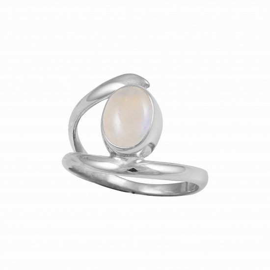 Rainbow Moonstone Ring