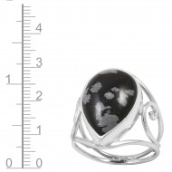 Snowflake Obsidian Ring