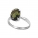 Moldavite (Faceted)  Ring