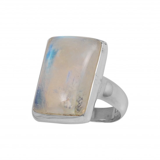 Rainbow Moonstone Ring