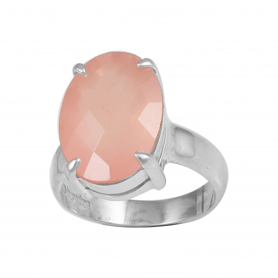 Rose Quartz Ring (faceted)