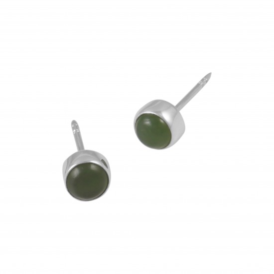 Nephrite Jade Stud Earrings