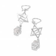 Herkimer Diamond & Merkaba Earrings