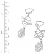 Herkimer Diamond & Merkaba Earrings