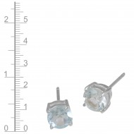 Blue Topaz 7mm Stud Earrings