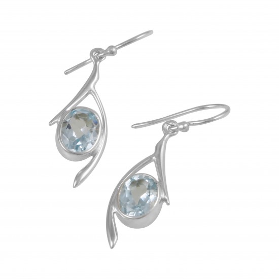 Blue Topaz Earrings