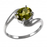 Delicate Peridot Twist Ring